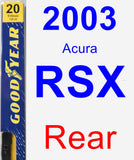 Rear Wiper Blade for 2003 Acura RSX - Premium