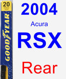 Rear Wiper Blade for 2004 Acura RSX - Premium