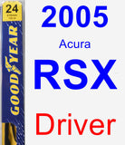 Driver Wiper Blade for 2005 Acura RSX - Premium