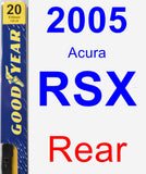 Rear Wiper Blade for 2005 Acura RSX - Premium
