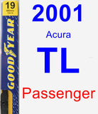 Passenger Wiper Blade for 2001 Acura TL - Premium