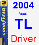Driver Wiper Blade for 2004 Acura TL - Premium