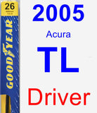 Driver Wiper Blade for 2005 Acura TL - Premium