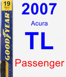 Passenger Wiper Blade for 2007 Acura TL - Premium