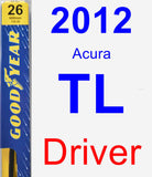Driver Wiper Blade for 2012 Acura TL - Premium
