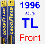 Front Wiper Blade Pack for 1996 Acura TL - Premium