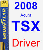 Driver Wiper Blade for 2008 Acura TSX - Premium