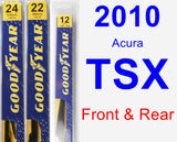 Front & Rear Wiper Blade Pack for 2010 Acura TSX - Premium