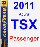 Passenger Wiper Blade for 2011 Acura TSX - Premium