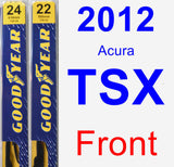 Front Wiper Blade Pack for 2012 Acura TSX - Premium