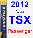 Passenger Wiper Blade for 2012 Acura TSX - Premium