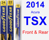 Front & Rear Wiper Blade Pack for 2014 Acura TSX - Premium