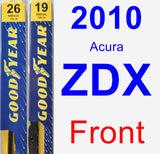 Front Wiper Blade Pack for 2010 Acura ZDX - Premium