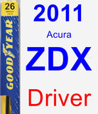 Driver Wiper Blade for 2011 Acura ZDX - Premium