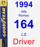 Driver Wiper Blade for 1994 Alfa Romeo 164 - Premium