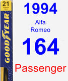 Passenger Wiper Blade for 1994 Alfa Romeo 164 - Premium