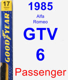 Passenger Wiper Blade for 1985 Alfa Romeo GTV-6 - Premium