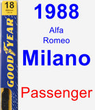 Passenger Wiper Blade for 1988 Alfa Romeo Milano - Premium