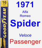 Passenger Wiper Blade for 1971 Alfa Romeo Spider - Premium