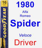 Driver Wiper Blade for 1980 Alfa Romeo Spider - Premium