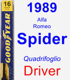 Driver Wiper Blade for 1989 Alfa Romeo Spider - Premium