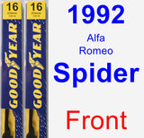 Front Wiper Blade Pack for 1992 Alfa Romeo Spider - Premium