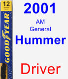 Driver Wiper Blade for 2001 AM General Hummer - Premium