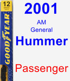 Passenger Wiper Blade for 2001 AM General Hummer - Premium