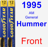 Front Wiper Blade Pack for 1995 AM General Hummer - Premium