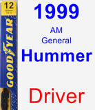 Driver Wiper Blade for 1999 AM General Hummer - Premium