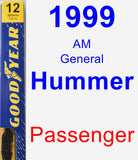 Passenger Wiper Blade for 1999 AM General Hummer - Premium