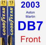 Front Wiper Blade Pack for 2003 Aston Martin DB7 - Premium