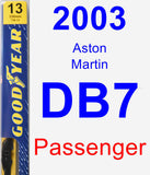 Passenger Wiper Blade for 2003 Aston Martin DB7 - Premium
