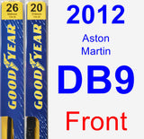 Front Wiper Blade Pack for 2012 Aston Martin DB9 - Premium