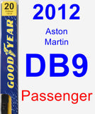 Passenger Wiper Blade for 2012 Aston Martin DB9 - Premium