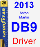 Driver Wiper Blade for 2013 Aston Martin DB9 - Premium
