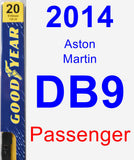 Passenger Wiper Blade for 2014 Aston Martin DB9 - Premium