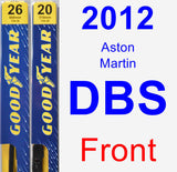 Front Wiper Blade Pack for 2012 Aston Martin DBS - Premium