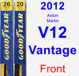 Front Wiper Blade Pack for 2012 Aston Martin V12 Vantage - Premium