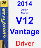 Driver Wiper Blade for 2014 Aston Martin V12 Vantage - Premium