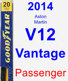 Passenger Wiper Blade for 2014 Aston Martin V12 Vantage - Premium