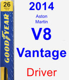 Driver Wiper Blade for 2014 Aston Martin V8 Vantage - Premium