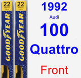Front Wiper Blade Pack for 1992 Audi 100 Quattro - Premium