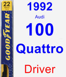 Driver Wiper Blade for 1992 Audi 100 Quattro - Premium
