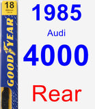 Rear Wiper Blade for 1985 Audi 4000 - Premium