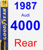 Rear Wiper Blade for 1987 Audi 4000 - Premium