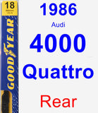 Rear Wiper Blade for 1986 Audi 4000 Quattro - Premium