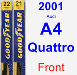 Front Wiper Blade Pack for 2001 Audi A4 Quattro - Premium