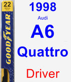 Driver Wiper Blade for 1998 Audi A6 Quattro - Premium