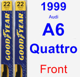 Front Wiper Blade Pack for 1999 Audi A6 Quattro - Premium